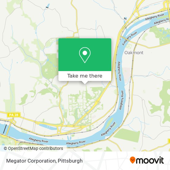 Megator Corporation map