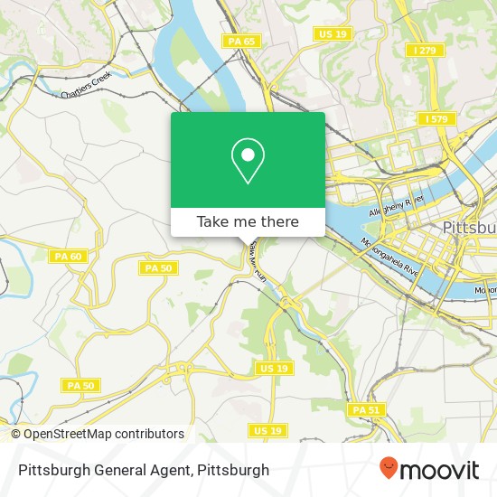 Mapa de Pittsburgh General Agent
