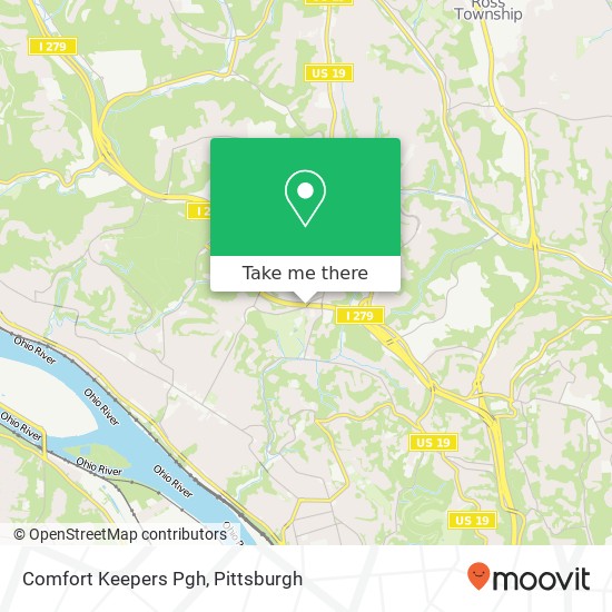 Comfort Keepers Pgh map