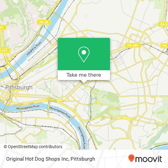 Original Hot Dog Shops Inc map
