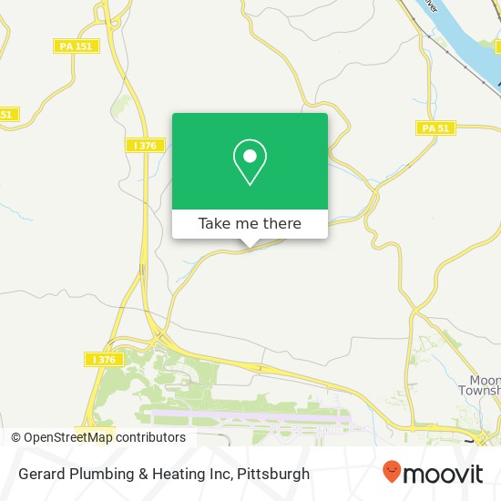 Mapa de Gerard Plumbing & Heating Inc