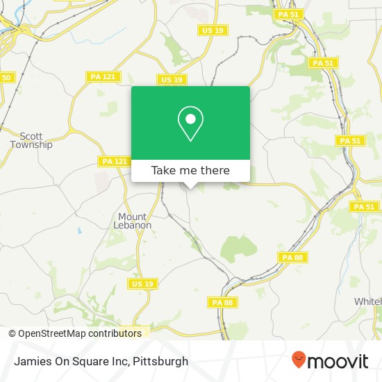Jamies On Square Inc map