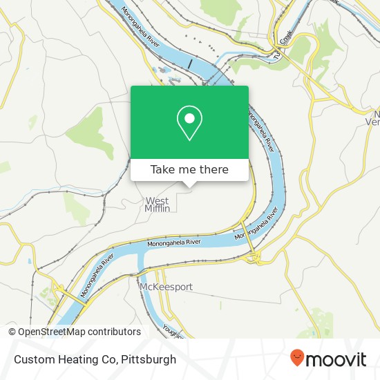 Custom Heating Co map