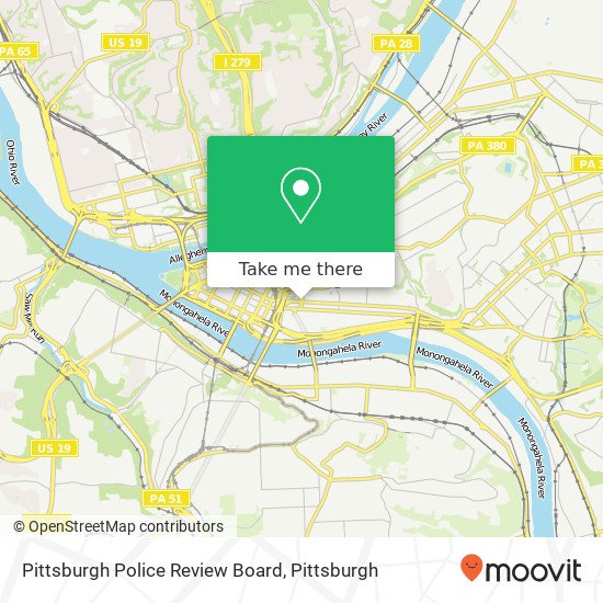 Mapa de Pittsburgh Police Review Board