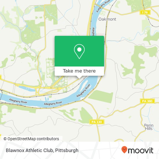 Blawnox Athletic Club map