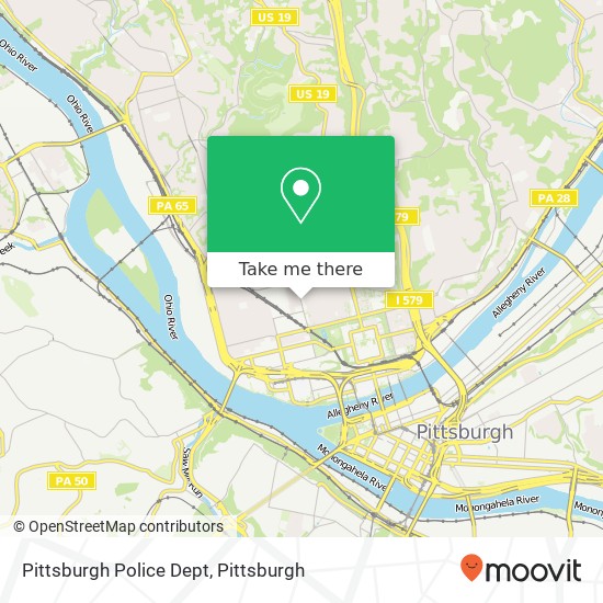 Mapa de Pittsburgh Police Dept