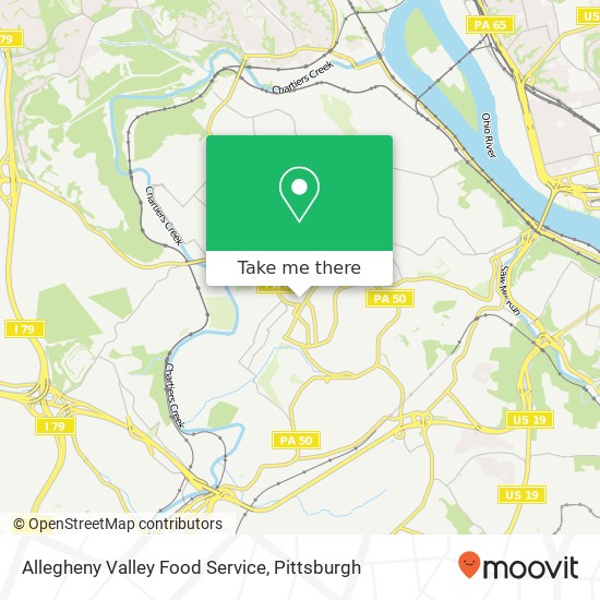 Mapa de Allegheny Valley Food Service