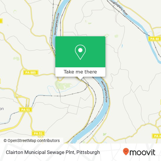 Clairton Municipal Sewage Plnt map