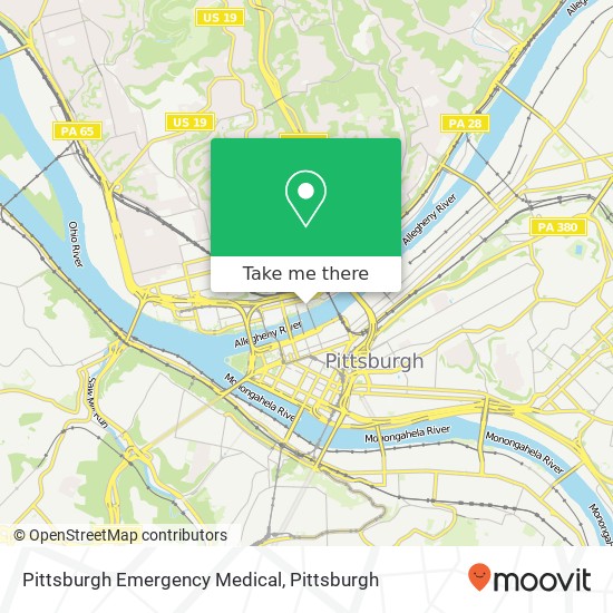 Pittsburgh Emergency Medical map