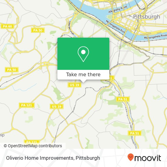 Oliverio Home Improvements map