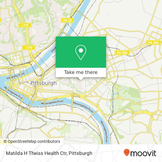 Matilda H Theiss Health Ctr map