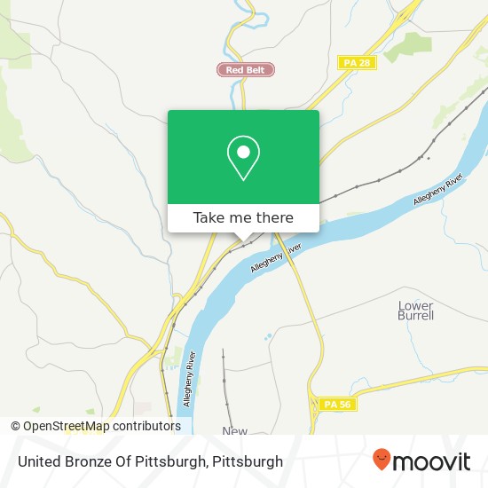 United Bronze Of Pittsburgh map