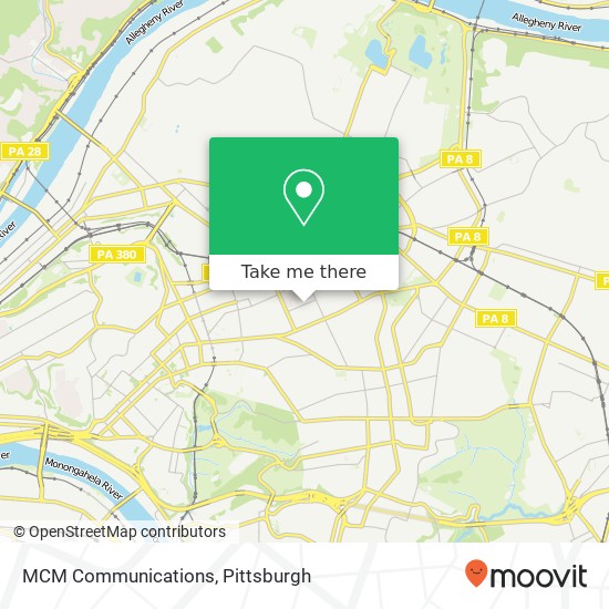 MCM Communications map