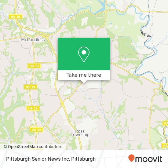 Mapa de Pittsburgh Senior News Inc