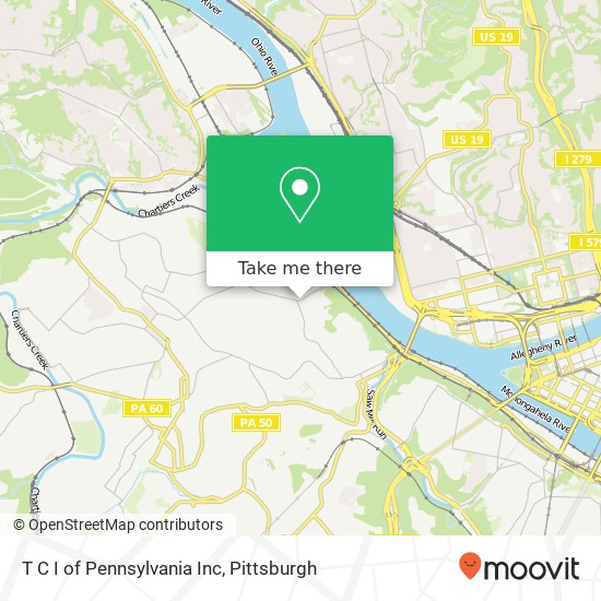 T C I of Pennsylvania Inc map