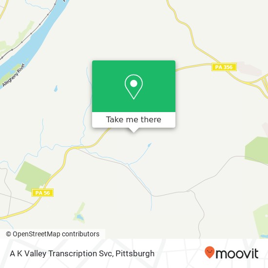 A K Valley Transcription Svc map