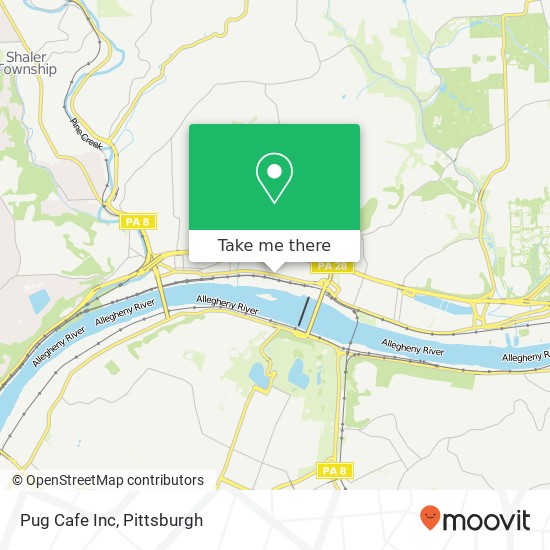 Pug Cafe Inc map