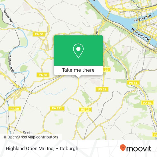 Highland Open Mri Inc map