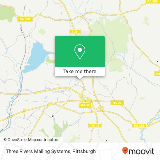Mapa de Three Rivers Mailing Systems
