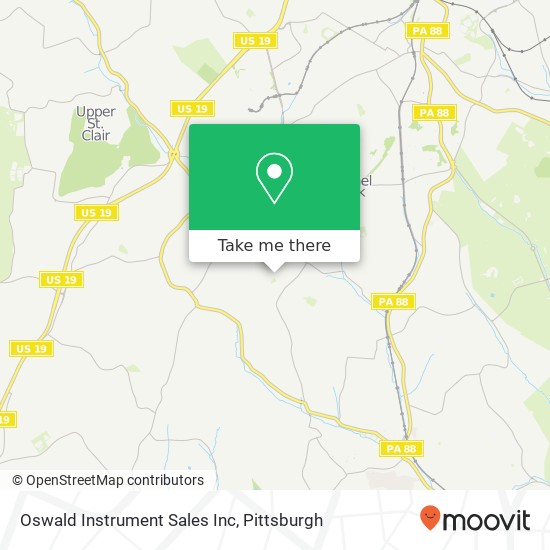 Oswald Instrument Sales Inc map