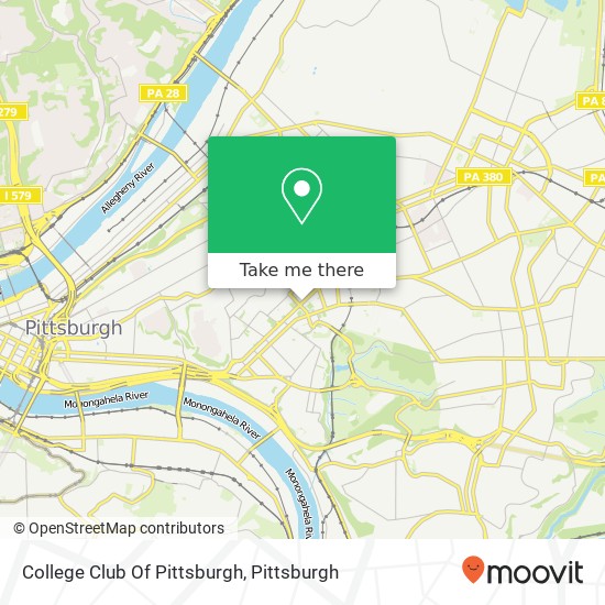 College Club Of Pittsburgh map