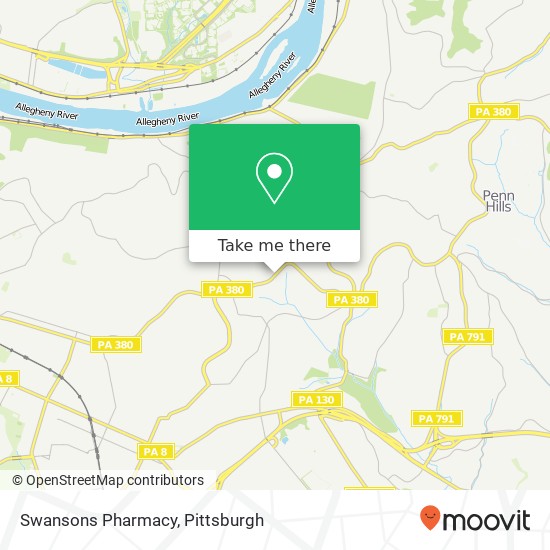 Mapa de Swansons Pharmacy