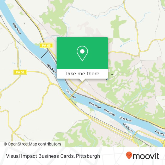 Visual Impact Business Cards map