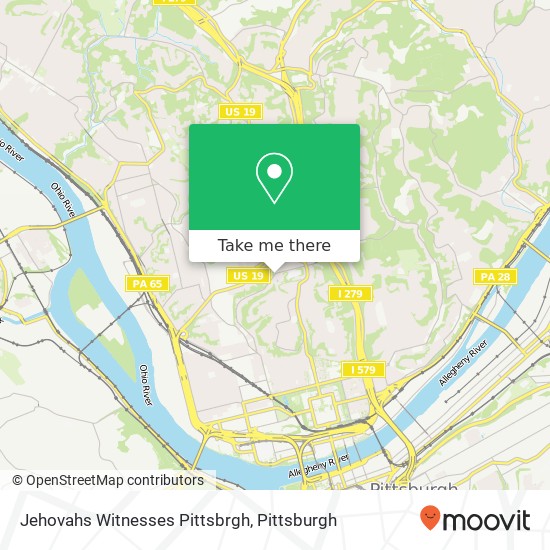 Mapa de Jehovahs Witnesses Pittsbrgh