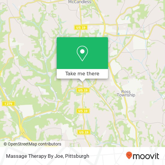 Massage Therapy By Joe map