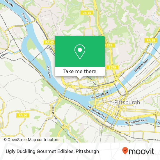 Ugly Duckling Gourmet Edibles map