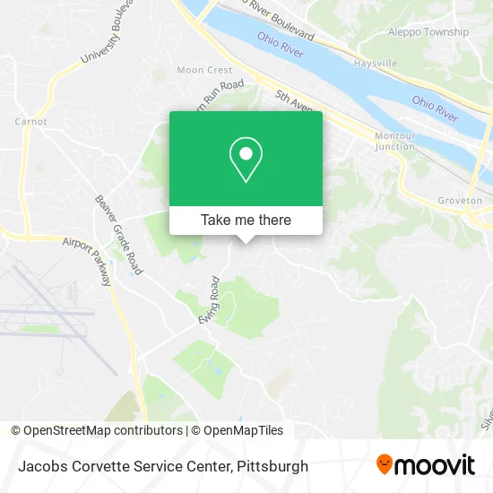 Jacobs Corvette Service Center map