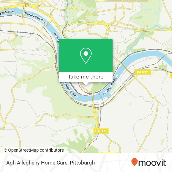 Agh Allegheny Home Care map