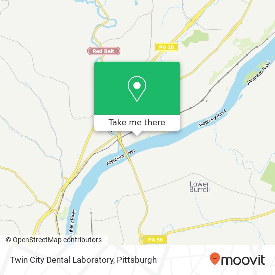 Mapa de Twin City Dental Laboratory