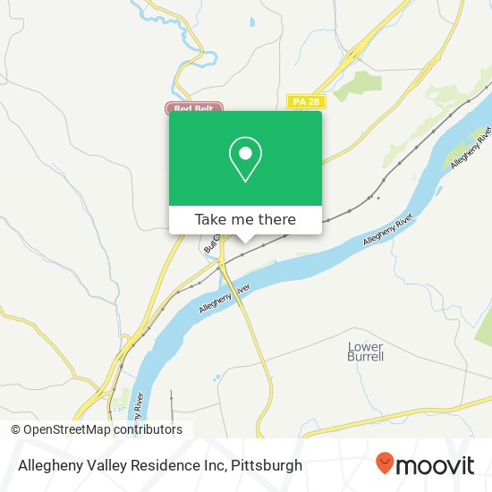 Mapa de Allegheny Valley Residence Inc