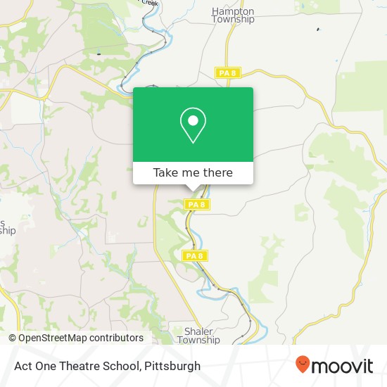Act One Theatre School map