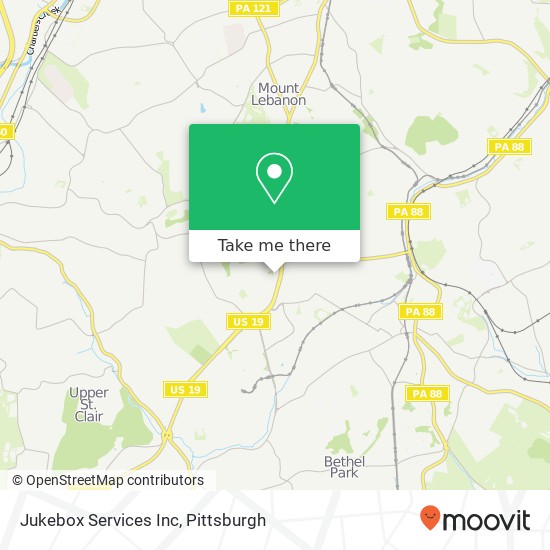 Mapa de Jukebox Services Inc