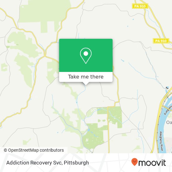 Addiction Recovery Svc map