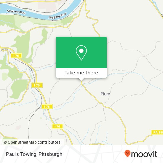 Paul's Towing map