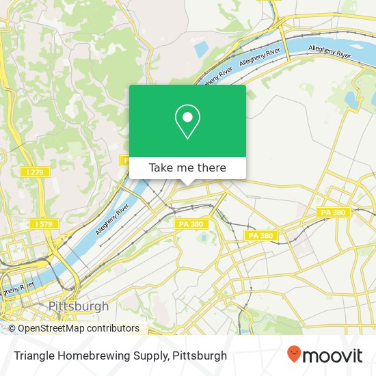 Mapa de Triangle Homebrewing Supply