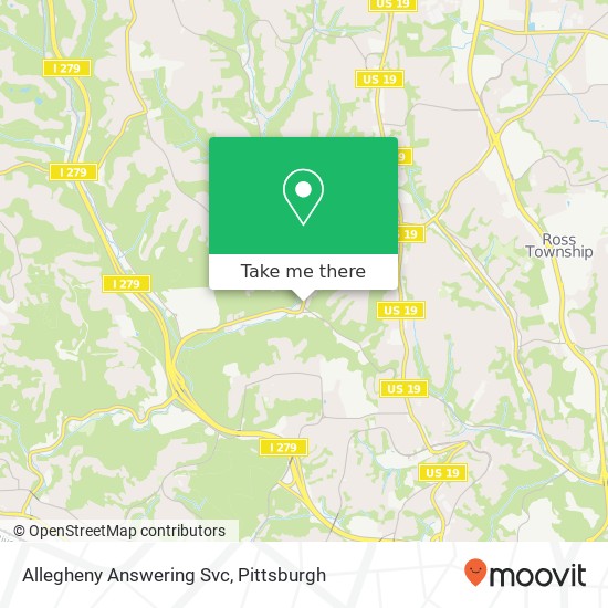 Mapa de Allegheny Answering Svc