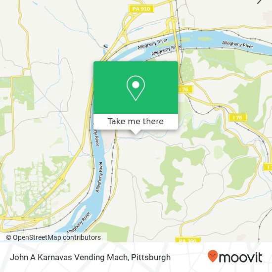 Mapa de John A Karnavas Vending Mach