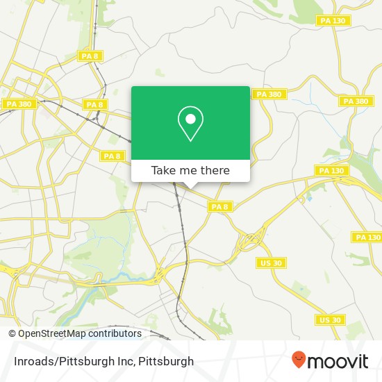Inroads/Pittsburgh Inc map