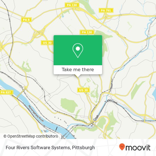 Mapa de Four Rivers Software Systems