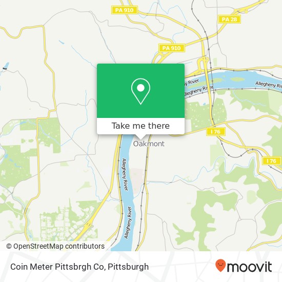 Mapa de Coin Meter Pittsbrgh Co