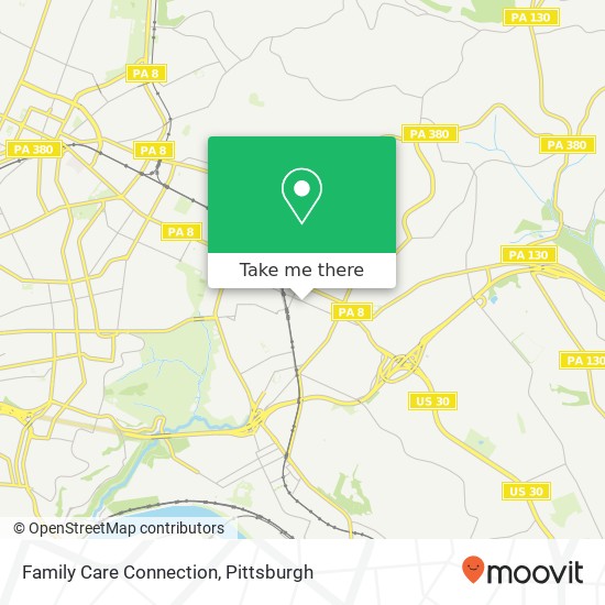 Family Care Connection map