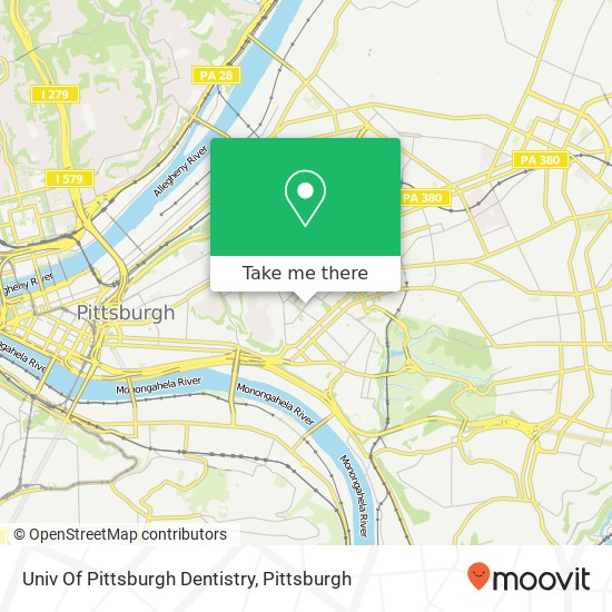 Univ Of Pittsburgh Dentistry map