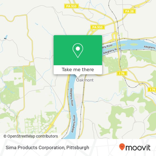 Mapa de Sima Products Corporation