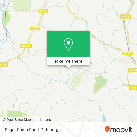 Sugar Camp Road map