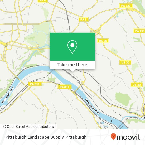 Pittsburgh Landscape Supply map