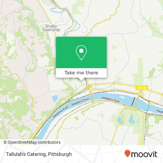 Tallulah's Catering map